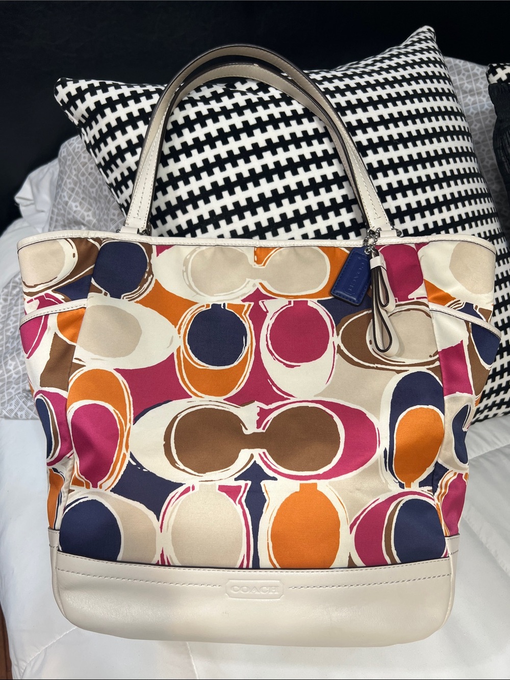 Coach Park Hand Drawn Scarf Print Tote